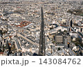 Panoramic views of Paris from the Montparnasse Tower observation deck with city skyline, urban architecture and landmarks. High quality photo 143084762