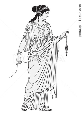 Vector Greek women. 143085046