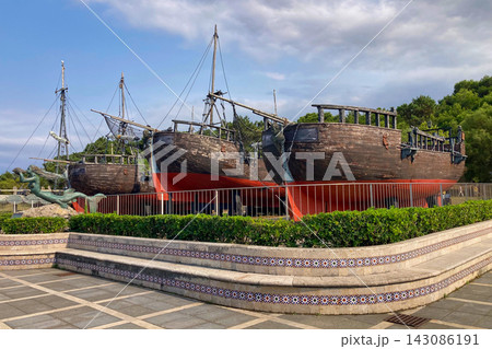 Magdalena Palace and Park in Santander, Spain, with its elegant architecture surrounded by lush green gardens and coastal views. Magdalena Palace and Park in Santander, Spain, with its elegant architecture surrounded by lush green gardens and coastal views. 143086191