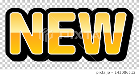 目立つ太字のNEW文字アイコン シンプルデザイン 目立つ太字のNEW文字アイコン シンプルデザイン 143086512