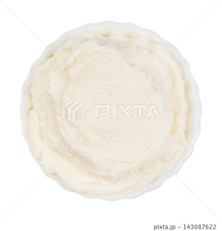 Cream Cheese Spread Isolated on White Background 143087622