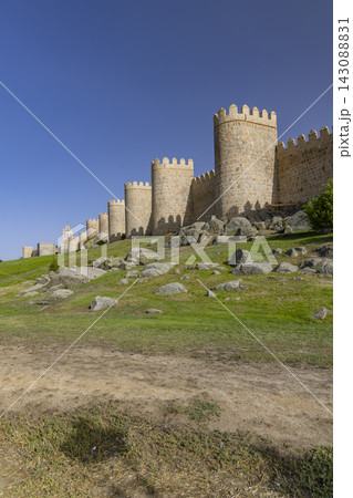 Medieval Walls in Avila, UNESCO site, Castile and Leon, Spain 143088831