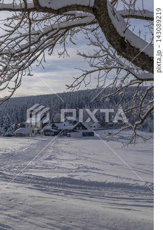 Winter landscape around Mala Upa, Giant Mountains (Krkonose), Northern Bohemia, Czech Republic 143089219