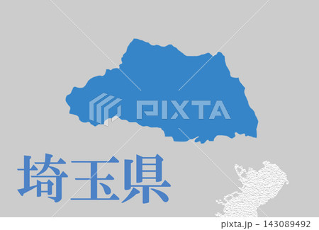埼玉県　日本地図　 143089492