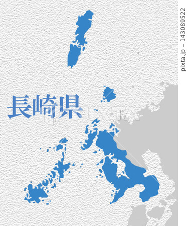長崎県　日本地図　 143089522