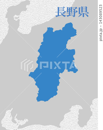 長野県　日本地図　 143089523