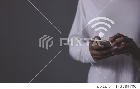 Wireless wifi connection enabling fast internet access for communication streaming and smart devices. 143089780