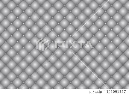 gray tufted upholstery pattern background with silver buttons 143091537