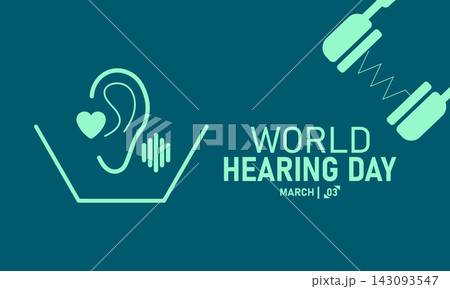 World Hearing Day, March 3 Vector, Ear Hearing Aid, Blue Ribbon Awareness Poster, Flat Design Audiology Deafness Prevention Banner Illustration Stock Graphic World Hearing Day, March 3 Vector, Ear Hearing Aid, Blue Ribbon Awareness Poster, Flat Design Audiology Deafness Prevention Banner Illustration Stock Graphic 143093547