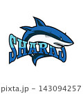 blue sharks logo with text space for your slogan 143094257