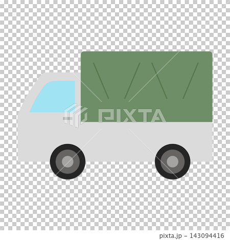 Illustration of a truck with a green canvas cover. Illustration of a truck with a green canvas cover. 143094416