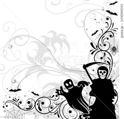 Floral Halloween background 143094543