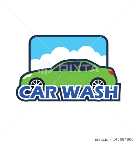 car wash service logo, vector illustration car wash service logo, vector illustration 143094906