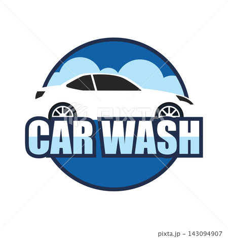car wash service logo, vector illustration car wash service logo, vector illustration 143094907