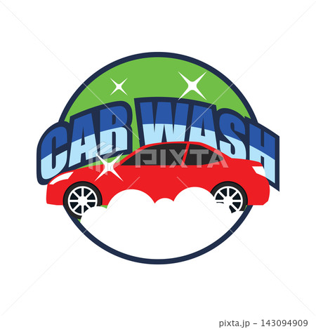 car wash service logo, vector illustration car wash service logo, vector illustration 143094909