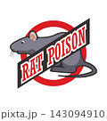 rat killer poison logo. vector illustration 143094910