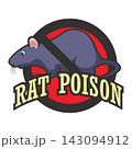 rat killer poison logo. vector illustration 143094912