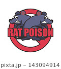 rat killer poison logo. vector illustration 143094914