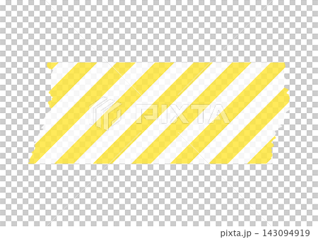 Cute striped masking tape illustration - yellow Cute striped masking tape illustration - yellow 143094919