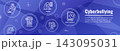 Cyber Bullying Icon Set w Web Header Banner 143095031