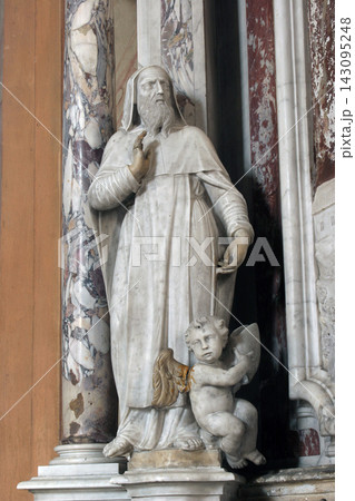 Saint Anthony of Padua statue on the altar of Saint Francis of Assisi in the Saint John the Baptist church in Zagreb, Croatia Saint Anthony of Padua statue on the altar of Saint Francis of Assisi in the Saint John the Baptist church in Zagreb, Croatia 143095248