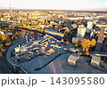 Concrete and cement production plant. Industrial complex for production of bulk construction 143095580