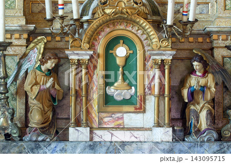 Tabernacle on the main altar in the church of the Holy Trinity in Krapinske Toplice, Croatia Tabernacle on the main altar in the church of the Holy Trinity in Krapinske Toplice, Croatia 143095715