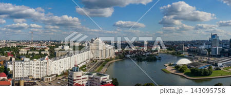 Panorama of the city of Minsk with the Trinity Suburb in the center. Belarus Panorama of the city of Minsk with the Trinity Suburb in the center. Belarus 143095758