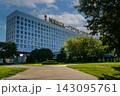 The inscription Minsk, Hero City on the building in Belarus. 143095761