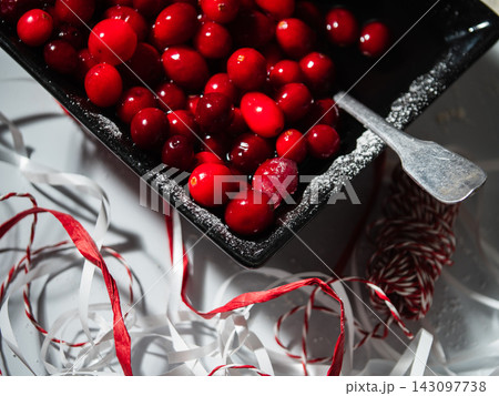 Red ripe cranberry for Christmas Red ripe cranberry for Christmas 143097738