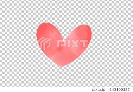 Cute watercolor-style red heart vector illustration Cute watercolor-style red heart vector illustration 143100327