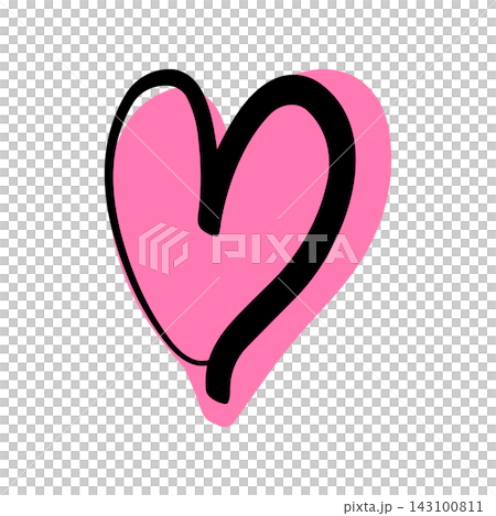 Hand-drawn heart vector Hand-drawn heart vector 143100811