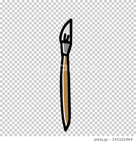 筆の手描きイラスト素材 筆の手描きイラスト素材 143102464