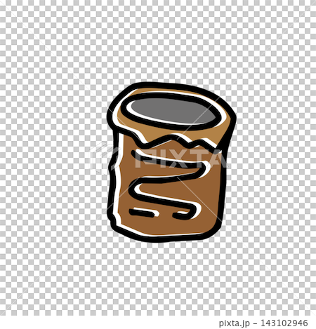 Hand-drawn illustration of a teacup 143102946