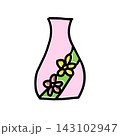 花瓶の手描きイラスト素材 143102947