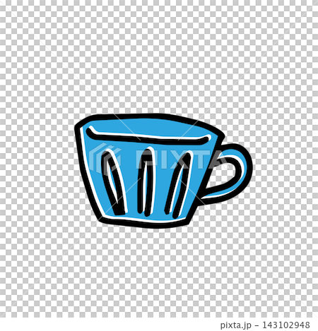 Hand-drawn illustration of a cup Hand-drawn illustration of a cup 143102948