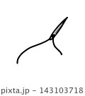 針と糸の手描きイラスト素材 143103718