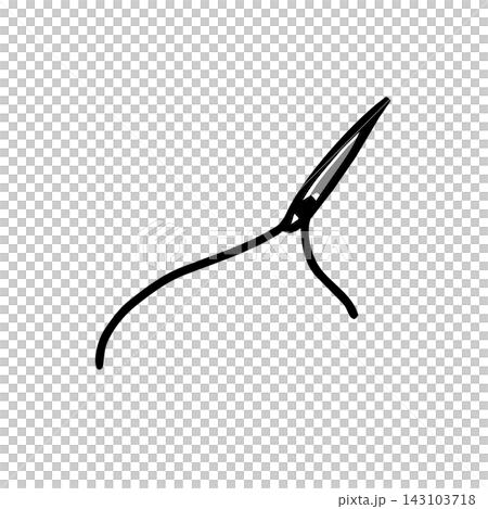 Hand-drawn illustration of needle and thread Hand-drawn illustration of needle and thread 143103718