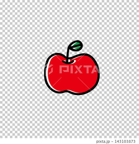 Hand-drawn illustration of an apple 143103873