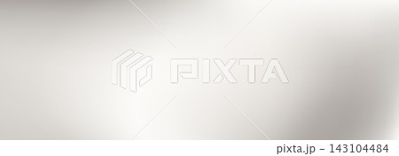 Smooth silver pearl gradient background. Subtle nacre gradation backdrop. Luminous shine ivory mother of pearl wallpaper for wedding decor, banner, flyer, presentation. Vector champagne satin 143104484
