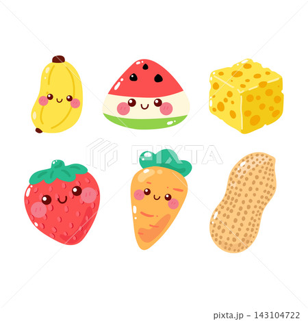 Cute food squishy cartoon character Cute food squishy cartoon character 143104722