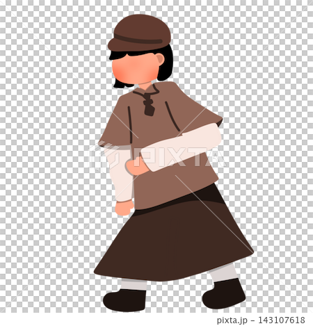side view of girl 143107618