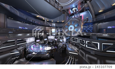 宇宙船内の風景 143107709