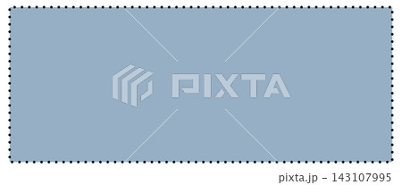 Lace Dot Border Frame Divider Trim Blue Rectangle Horizontal Minimal Decorative Edge Vector Illustration Label 143107995