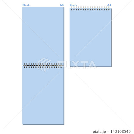 Spiral Notebook Page Set Blue A4 Portrait Side Top Coil Bound Blank Editable Stationery Binding Vector Art Modern Spiral Notebook Page Set Blue A4 Portrait Side Top Coil Bound Blank Editable Stationery Binding Vector Art Modern 143108549