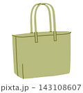 East West Large Tote silhouette bag. Fashion accessory technical illustration. Vector satchel front 3-4 view for Men 143108607