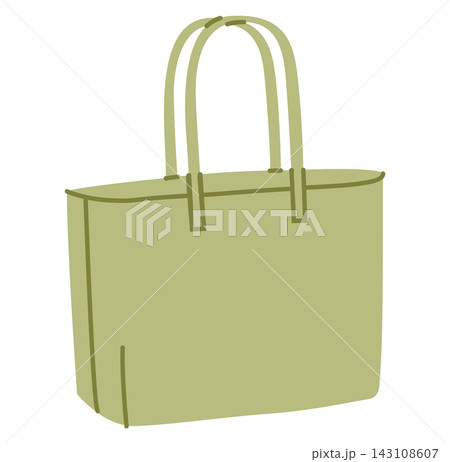 East West Large Tote silhouette bag. Fashion accessory technical illustration. Vector satchel front 3-4 view for Men East West Large Tote silhouette bag. Fashion accessory technical illustration. Vector satchel front 3-4 view for Men 143108607