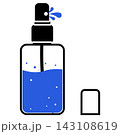 Spray Bottle Liquid Mist Icon Blue Droplet Pump Cap Atomizer Cosmetic Fragrance Vector Symbol Logo Design Pack 143108619