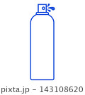 Aerosol spray can outline icon droplets mist blue deodorant hairspray nozzle vector pictogram logo design graphic 143108620