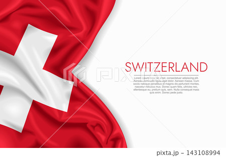 Swiss waving national flag, ideal for patriotic design themes and national holidays. Vector illustration. Swiss waving national flag, ideal for patriotic design themes and national holidays. Vector illustration. 143108994